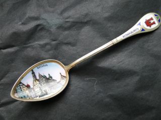 Rothenburg Enamel Spoon 800 Silver Made Circa 1930 By Klk photo