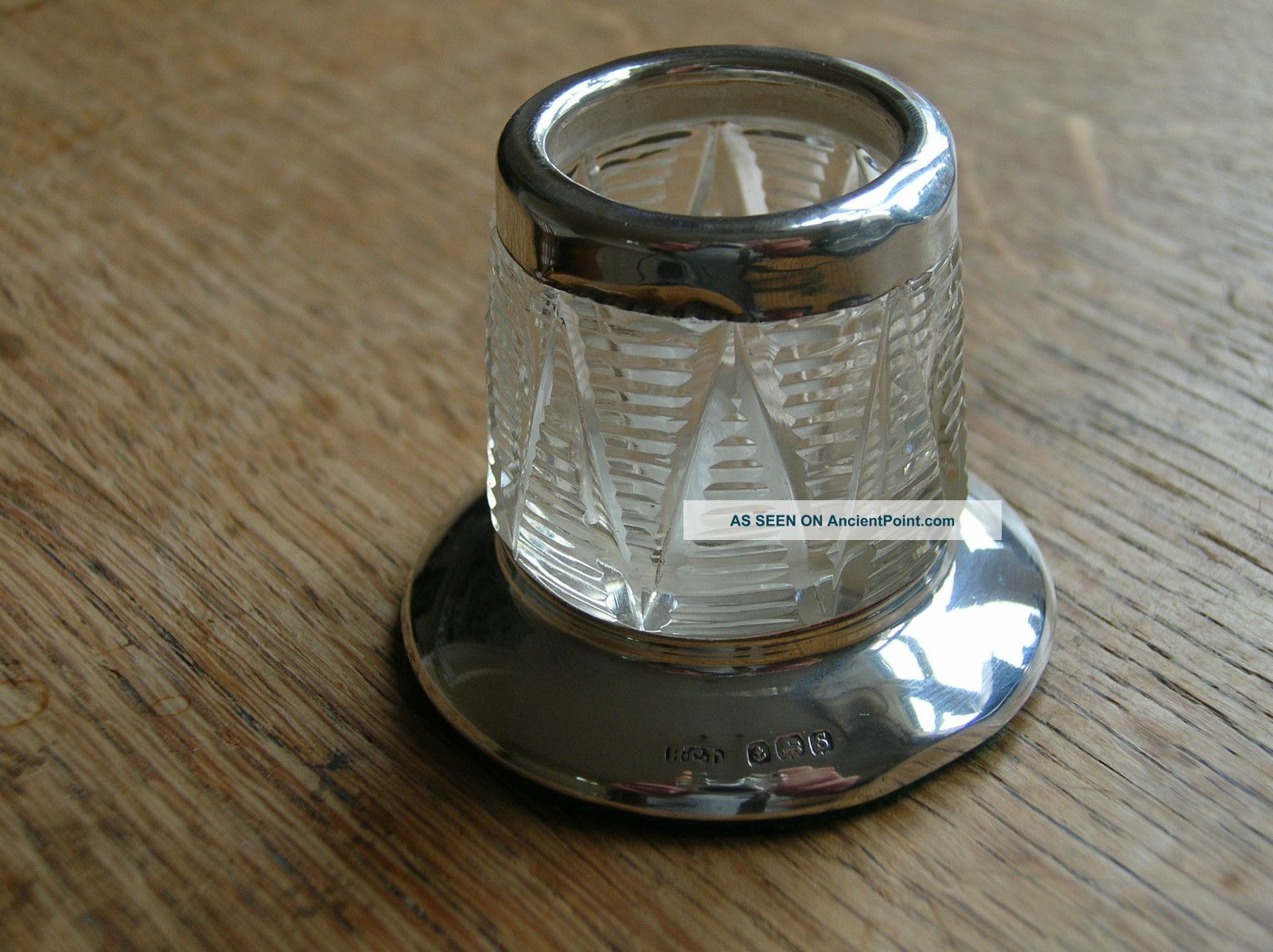 Rare Hallmarked Solid Silver/cut Glass Match Striker - 1942? Other photo