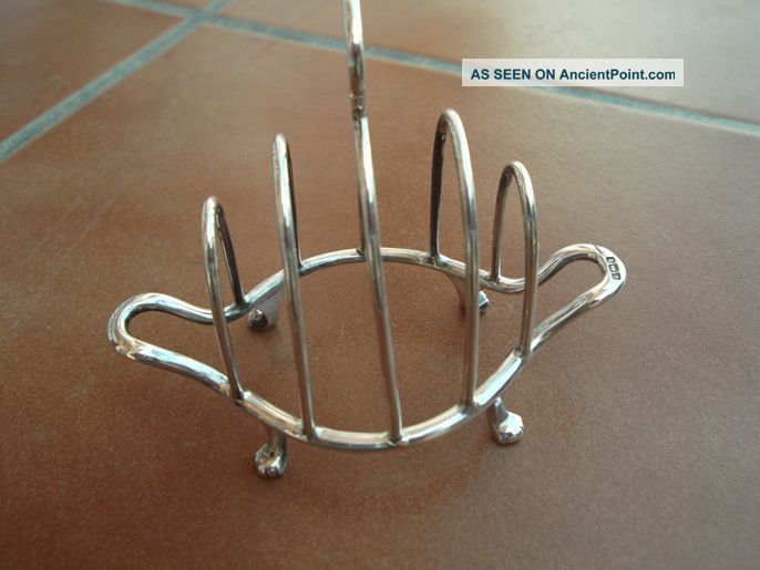 Antique Walker & Hall Sterling Silver Toast Rack 1902 Other photo