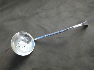 Scottish Sifter Spoon Twisted Handle Sterling Silver - Edinburgh 1986 photo