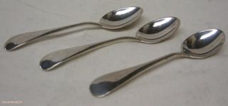 Birks Sterling Silver Solid Set Of 3 Small Baby Spoons Flatware photo