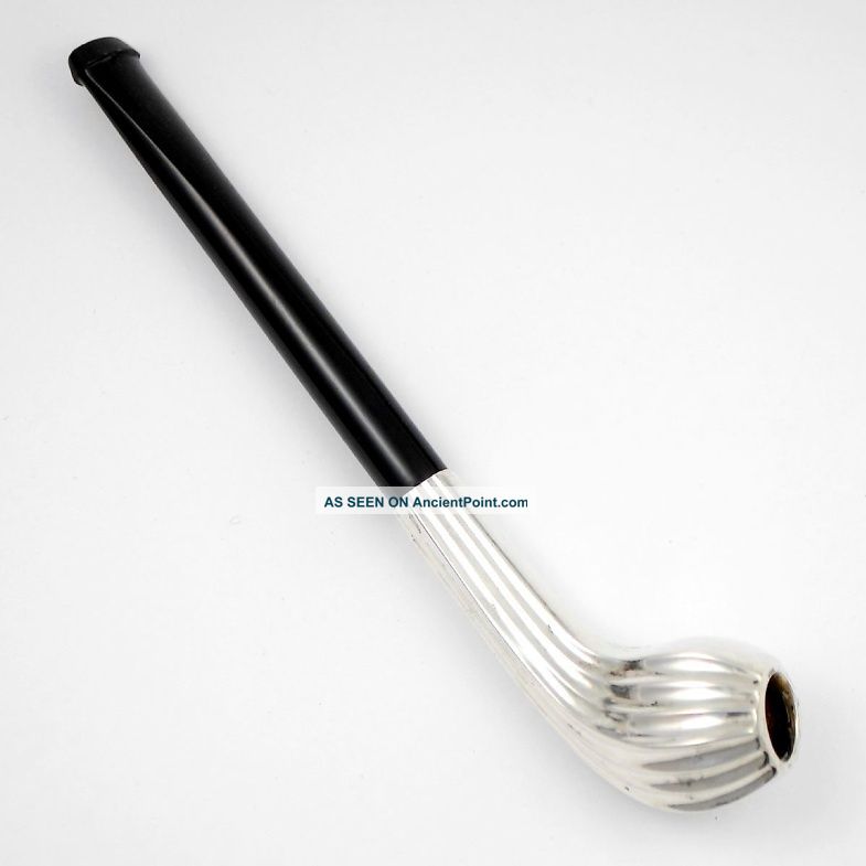 Antique Art Deco Sterling Silver Catalin Pipe Germany Other photo