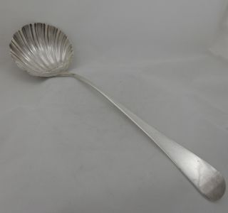 Antique Sterling Silver Soup Ladle - Old English Pattern - London 1764 photo
