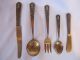 Made In Siam Set 5 Bronze & Silver Flatware Pieces Other photo 1