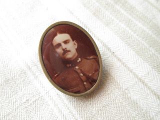 Antique Brooch Art Nouveax With Soldier/made In France photo