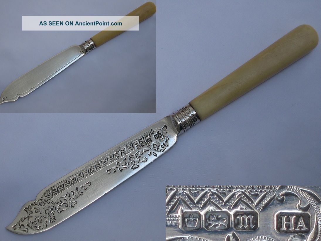 Edwardian Sterling Silver English Antique Fish Knife Aitkin Brothers Sheffield. Other photo