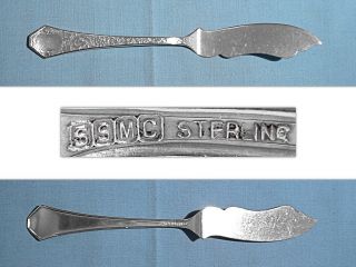 Saart Brothers Sterling Flat Handle Master Butter By Ssmc Grape No Mono photo