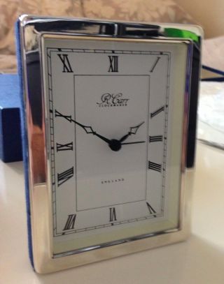 R Carrs Of Sheffield 1995 Solid Sterling Silver 925 Clock Not Scrap  photo