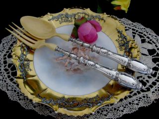 French Sterling Silver Salad Set 2 Pc photo