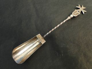 Maltese Sugar Spoon Made In Sterling Silver Circa 1930 photo