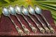 1900 Antique 800 Silver Set Of 6 Coffee Or Tea Spoons Cherubs Design One Of Kind Other photo 7