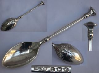 Quality Picture Back Sterling Silver Seal End Spoon Mappin & Webb Birmingham. photo