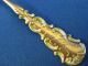 Sterling 1899 Enamel & Gilt Serving Spoon Silver Server Other photo 1