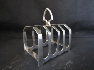 Vintage Solid Silver 4 Four Slice Toast Rack By Viners - Sheffield 1934 photo