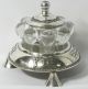 Fantastic Sterling Silver Filigree And Crystal Honey Dish Other photo 1