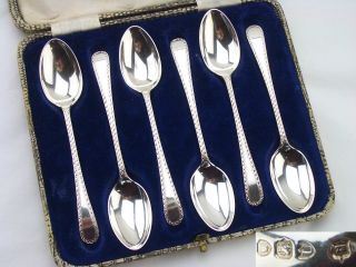 Victorian Silver Coffee Spoons - London 1895 Thomas Bradbury photo