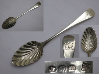Fine George Iii Antique Sterling Silver Egg Spoon,  Sarah & John William Blake. photo