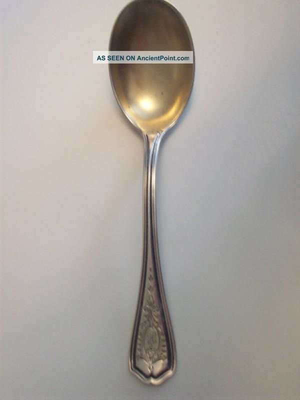 Antique Sterling Silver Sugar Spoon,  Gold Wash 1880s Other photo