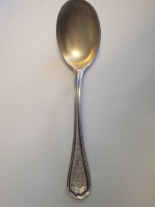 Antique Sterling Silver Sugar Spoon,  Gold Wash 1880s photo