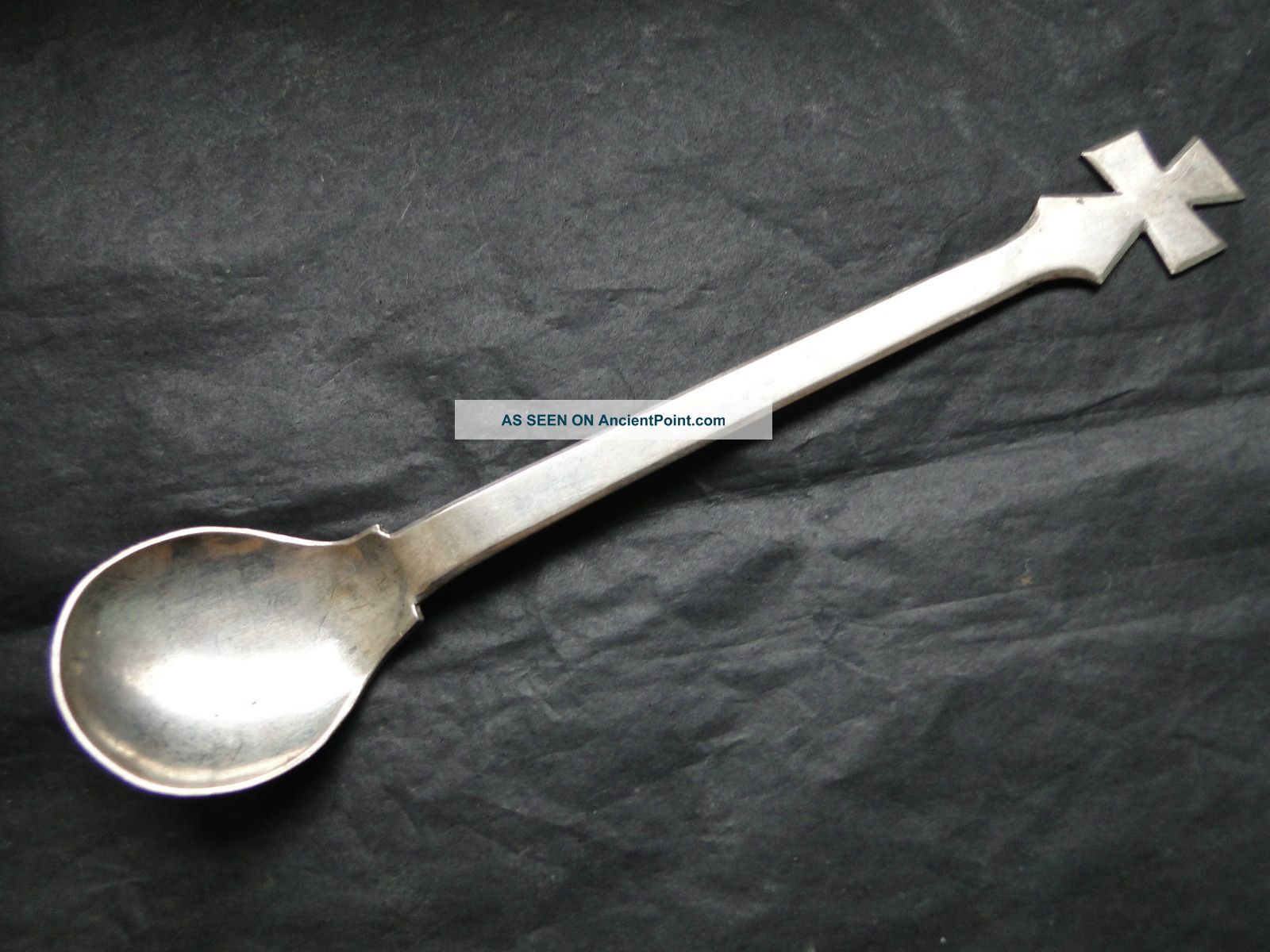 Maltese Spoon Sterling Silver Circa 1890 Maker T.  B T.  B Other photo