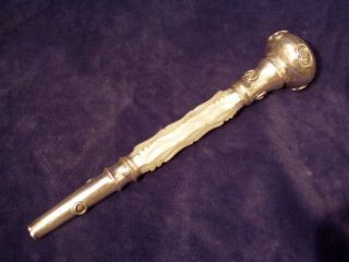 Sterling Silver And Mother Of Pearl Parasol Handle photo