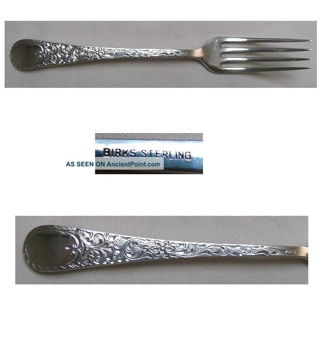 London Engraved Luncheon Fork Birks Sterling Other photo