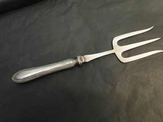 Bread Fork In Sterling Silver Handle Made In Birmingham 1911 photo