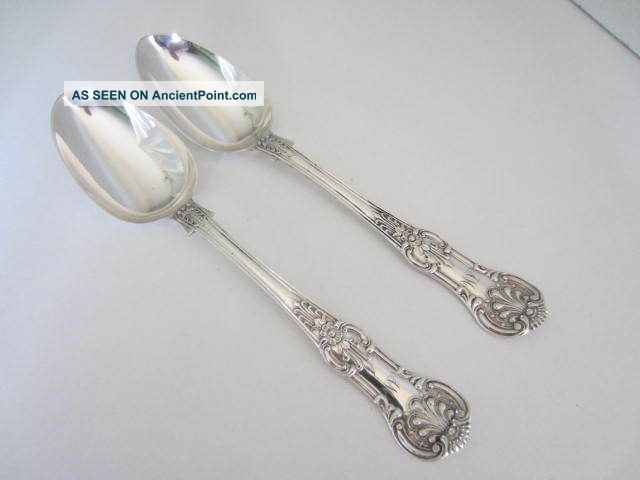 Pair George Adams Sterling Silver Serving Spoons. . .  London 1861. . . Other photo