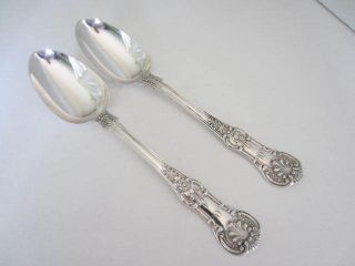 Pair George Adams Sterling Silver Serving Spoons. . .  London 1861. . . photo