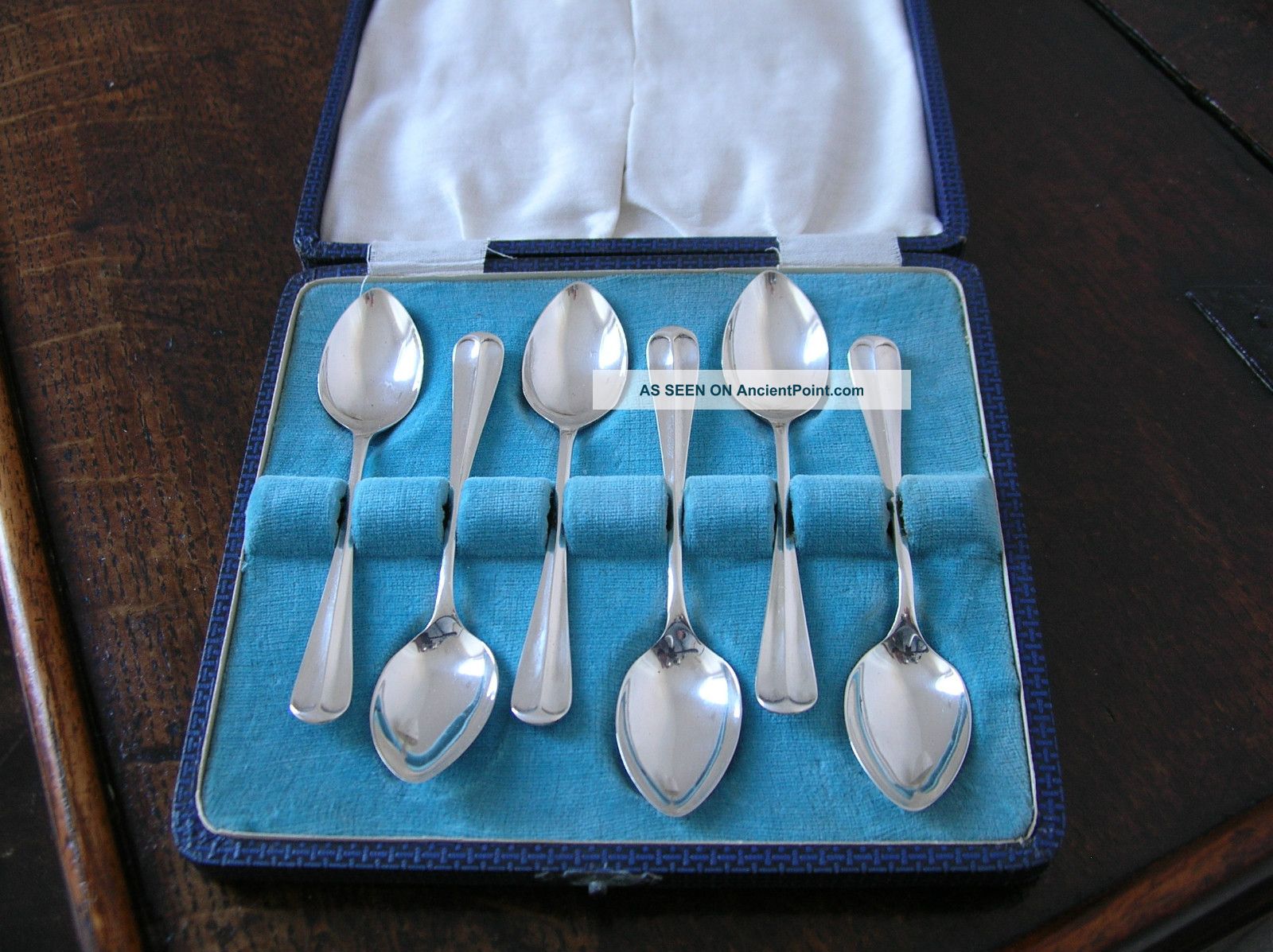 Cased Set Of 6 Hallmarked Solid Silver Teaspoons - 1935 - Viners Other photo