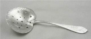 Antique Shiebler Sterling Silver Bonbon Spoon Pointed Tip Hammered Pattern 1880 photo