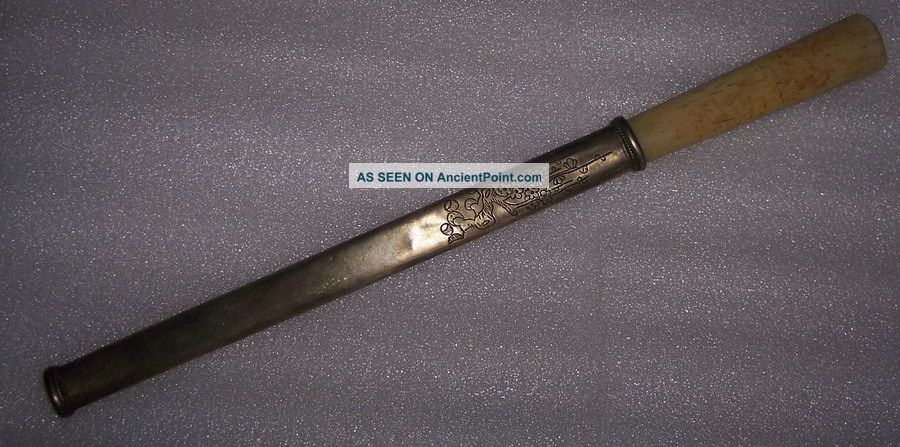 The Aged Cupronickel Cow Bone Open Letter Knife Other photo