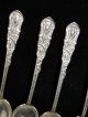 6 Artnouveau 1904 C - Scrolls+flowers 2.  75 Ounces Sterling Silver Coffee Spoons Other photo 1