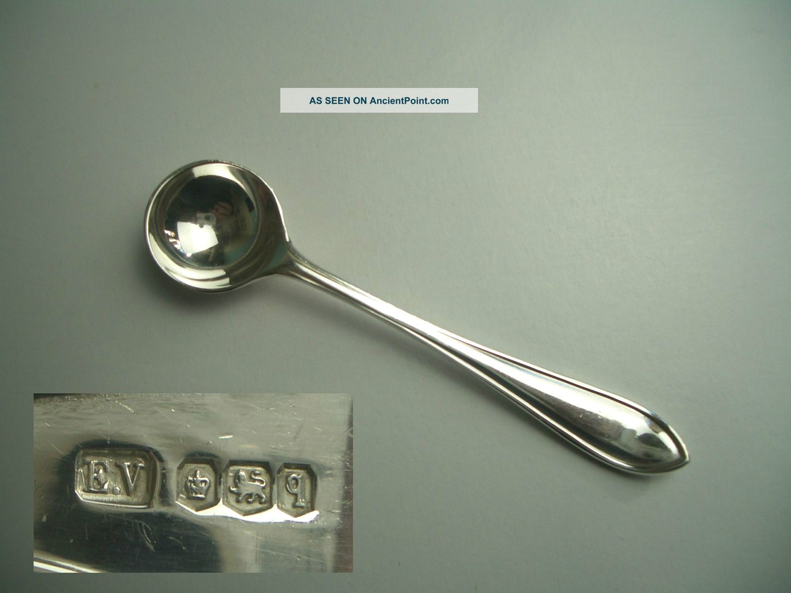Vintage Silver Condiment Spoon - 1933 - Viners Ltd Other photo