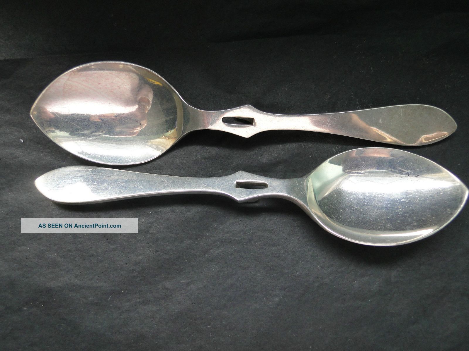 Pair Of Jam Spoon Made In Sterling Silver Sheffield 1972 Other photo