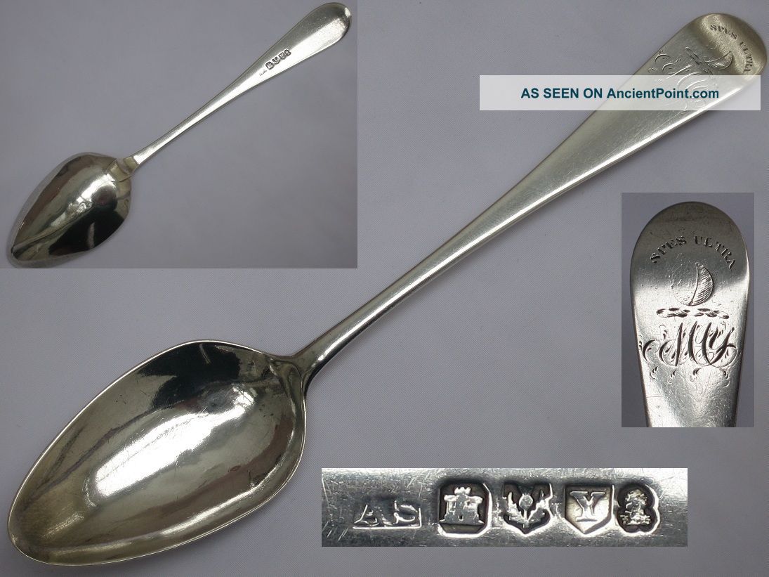 Scottish Sterling Silver George Iii 1804 Desert Spoon Alexander Spence Edinburgh Other photo