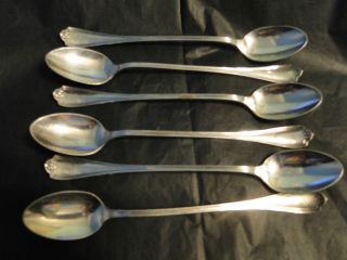 6 Sundae/ice Spoons - Rodgers & Bro Made In Silverplate Circa 1930 photo