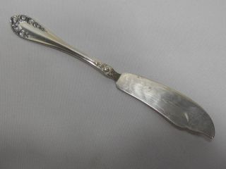Northumbria Silver Normandy Rose Sterling Flat Handled Master Butter Knife photo