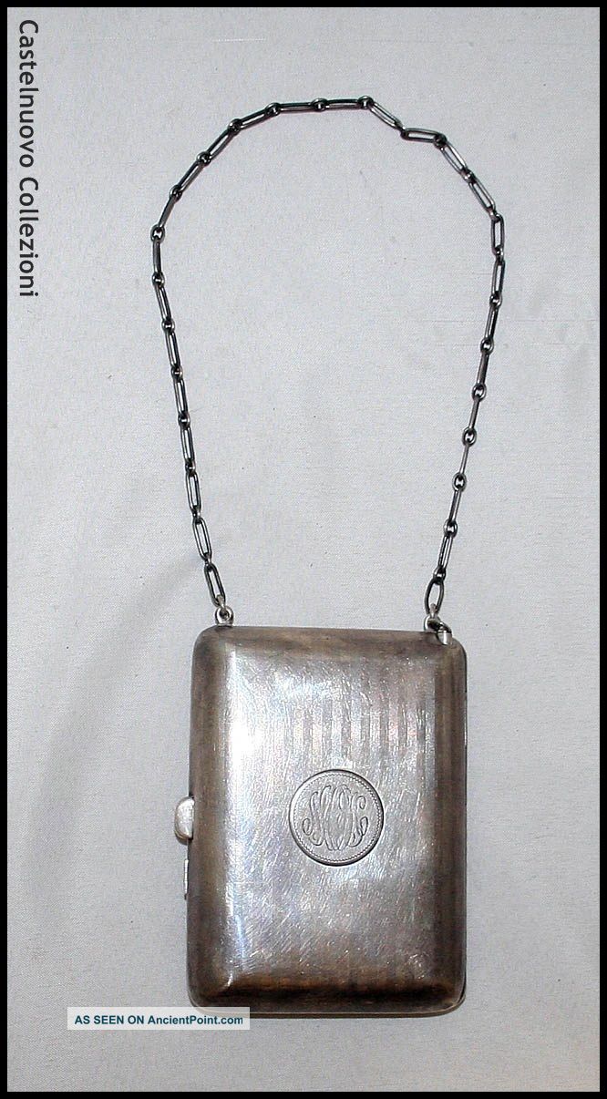 Antique Sterling Silver Art Deco Coin Holder Card Case England Other photo