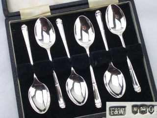 Vintage Silver Coffee Spoons - Sheffield 1956 photo