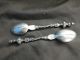 Pair Of English Cast Tea Spoons Made In London 1880 By Charles Boyton Other photo 1