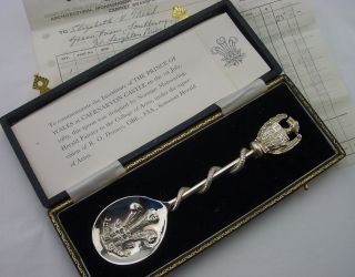 Prince Of Wales Investiture Spoon 1969 - 3oz - Cased photo