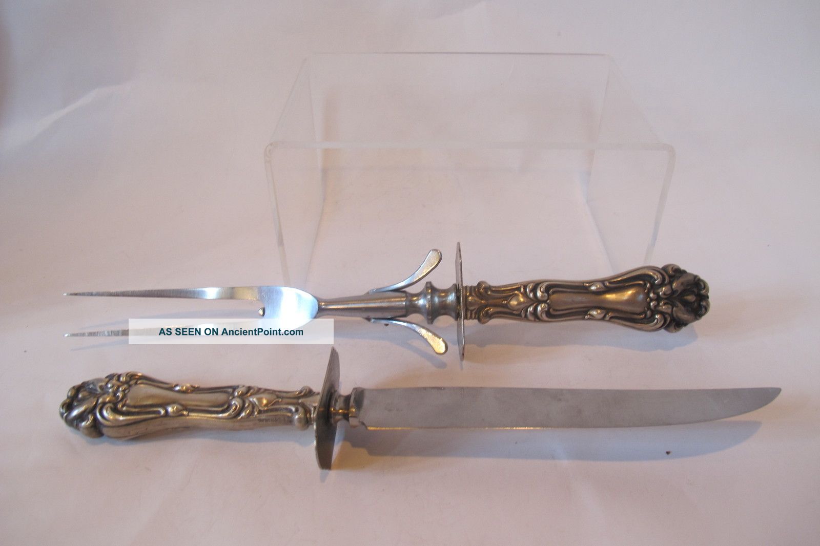 Webster & Son Flatware Carving Set Carving Fork & Knife Unknown Pattern. Other photo