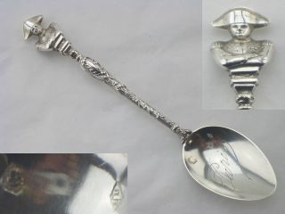 French Silver Napoleon Souvenir Spoon - Paris 1907 Albert Deflon photo