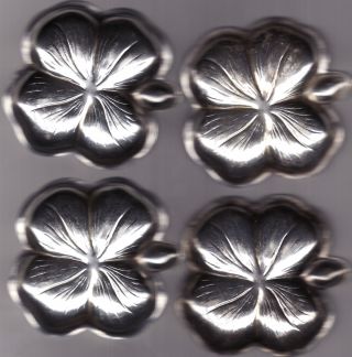 4 Lenox Silver Inc.  Nyc Sterling Clover Nut Candy Dishes Ashtrays photo
