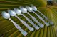 1920 Antique Solid Silver 800 Set Of 6 Spoons Art Deco Heavy Design One Of Kind Other photo 5