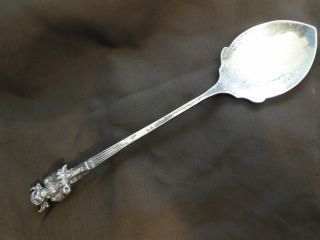 Jam Spoon With A Imp On Top Sterling Silver Birmingham 1934 Aj Bailey photo