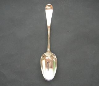 Robert Perth Georgian Sterling Silver Shell Back Hanoverian Serving Spoon 1752 photo
