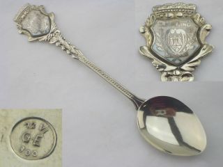 French Silver Souvenir Spoon 1960c Besancon 800 Grade photo