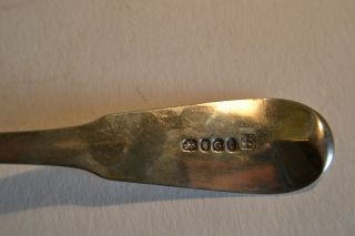 Georgian Solid Silver Fiddle Pattern Basting / Serving Spoon W E + W.  F 1802 photo